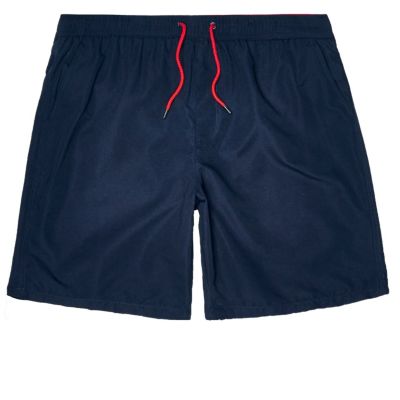 Navy microfibre swim shorts